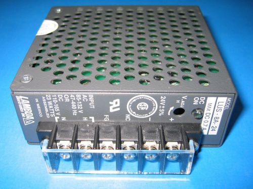 Lambda LUS-8A-24 Power Supply, Input 85-132VAC 110-165VDC, output 24VDC