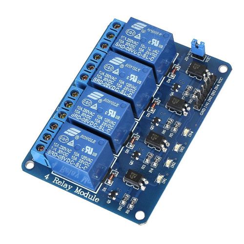 NEW Honey House 5v 4 Channel Relay Module for Arduino Raspberry Pi PIC AVR ARM