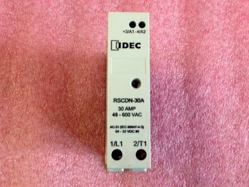 IDEC  RSCDN-30A Solid State Relay 30A 48-600VAC
