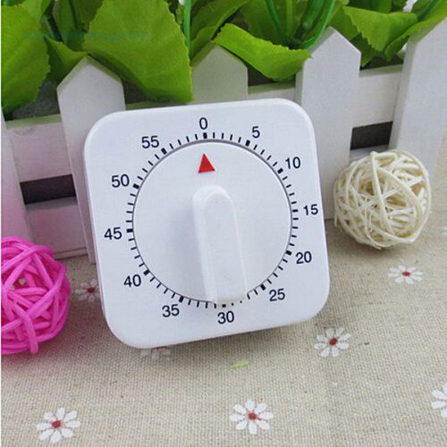 Square Mini Kitchen Cooking Mechanical Timer 60 Minutes Alarm Bell