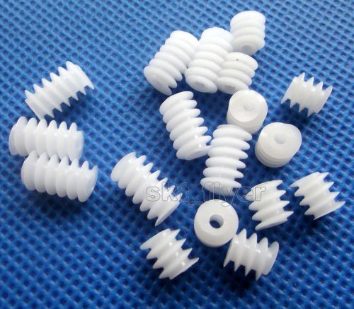 2 type 10pcs plastic 6*6mm / 6*10mm worm gears module 0.5 bore 1.9mm for robotic for sale