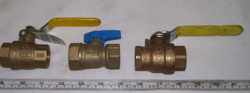 Lot of  3 new brass ball valves  3/4&#034; npt   *free shipping* for sale