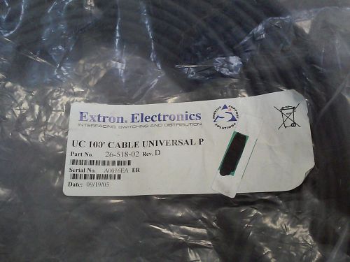 Nos extron 100&#039; female 9-pin d connector to pigtail - captive screw rs232 for sale
