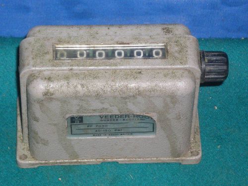 Vinage veeder-root pneumatic 6 digit mechanical counter 7030 40-150psi for sale