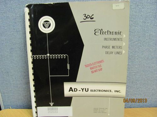 AD-YU MODEL 306: Frequency Converter Operating Instructions w/schematics # 16419