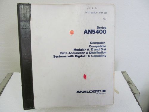 Analogic AN5400 Modular A/D &amp; D/A System Instruction Manual w/schematics