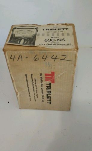 Vintage Triplett meter 630-NS  in box with manual