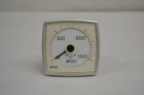 Crompton 0-1500a amp dc amperes panel meter gauge ammeter d206729 for sale