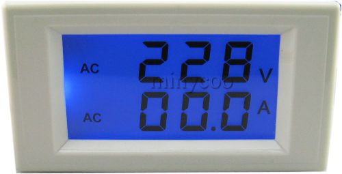 LCD AC voltmeter ammeter volt amp meter voltage Ampere Monitor AC80-300V/0-100A