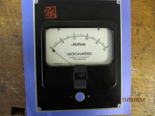 MOTOROLA 0--50 MICRO AMP PANEL METER  (used)