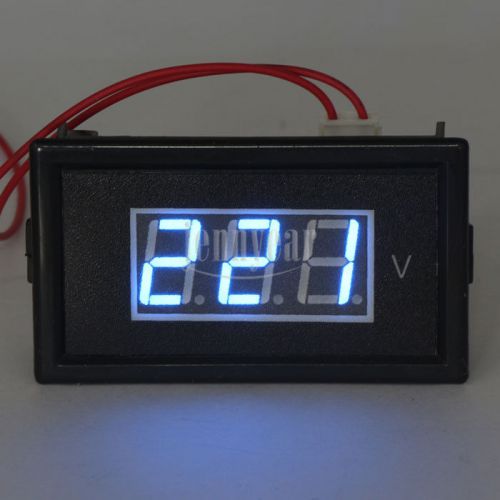 Digital voltmeter ac 75v to 300v blue led panel meter 220v 110v voltage measure for sale