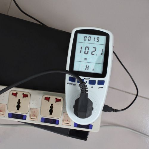 Us plug power factor meters electricity energy voltage amps watt meter monitor for sale
