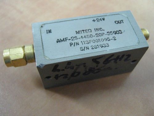 MITEQ RF Power Amplifier 4.4 - 5 GHz 21dBm 24VDC TESTED
