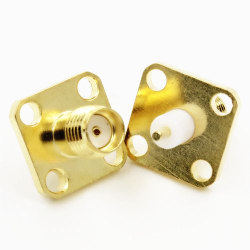 10pcs SMA female with 4 holes chassis panel solder RF connectors
