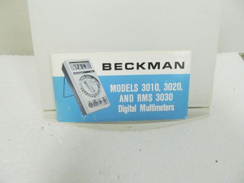Beckman 3010, 3020, rms3030 digital multimeters operator&#039;s manual (mini book) for sale