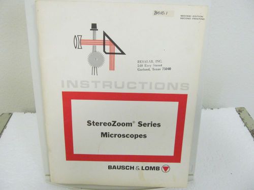 Bausch &amp; Lomb StereoZoom Series Microscopes Instruction Manual