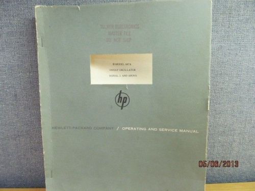 Agilent/HP 687A Sweep Oscillator Operating and Service Manual/schematics S# 1