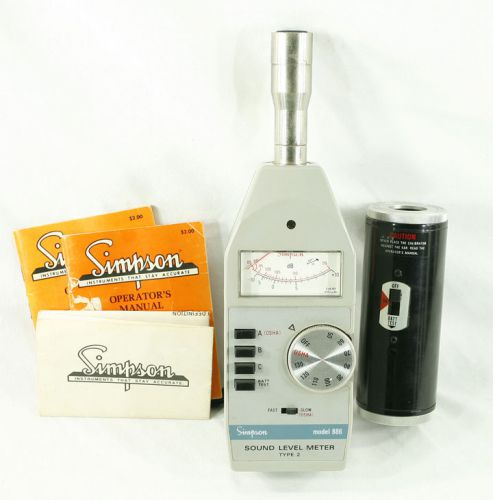 SIMPSON Model 886 Sound Level Meter with 890 Calibrator