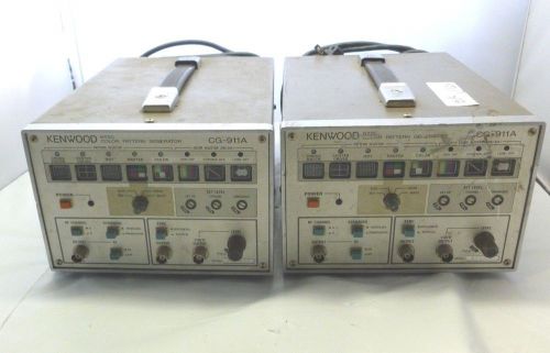 Lot Of 2 Kenwood CG-911A NTSC Color Pattern Generator AS-IS Untested