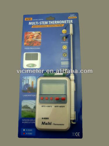 H-9283 digital thermometer with high and low temperature alarm for sale