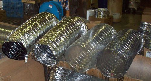Flex duct case 4 sections of wire reinforced 12&#034;x25&#039;=100 feet of flexible duct for sale