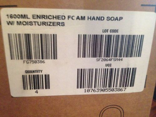Rubbermaid FG750386 One Shot Enriched Foam Hand Soap with Moisturizer, 4x1600 mL