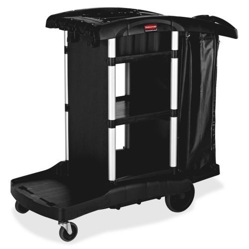 Rubbermaid High Capacity Executive Cleaning Cart - 21.8&#034; x 49.8&#034; x 38&#034; - Black