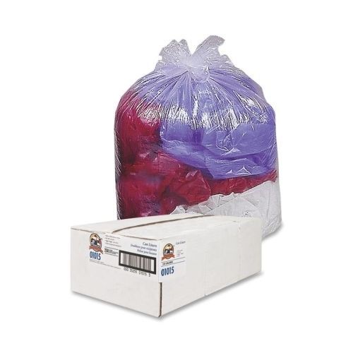 Genuine joe 01015 40 to 45-gallon clear trash can liners - 250-pack for sale
