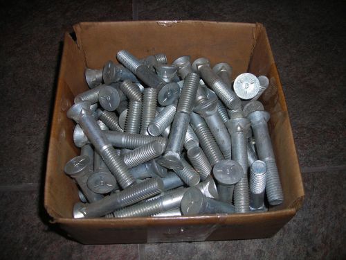 New lot 75 pieces of grade 5 aluminum 1/2&#034; x 3&#034; plow bolts heavy 12 lbs for sale