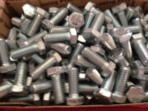 (lot of 100) 1/2&#034;-13 x 1 1/4&#034; uss hex cap screws (bolts)- zinc *free shipping* for sale