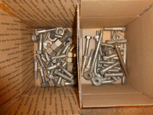 Huge lot of mostly stainless nuts and bolts, eyebolts, hardware for sale