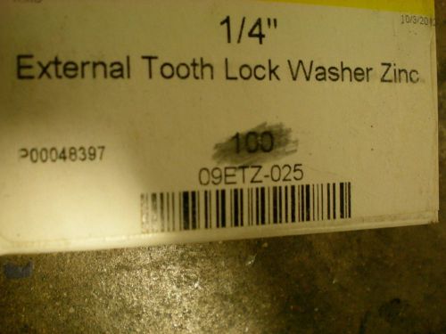 1/4&#034; external tooth lock washer (500pcs) zinc with (500pcs) 1/4-20 hex nuts for sale