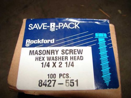 Rockford hex washer screw 1/4 x 2-1/4 100pcs 8427-551 for sale