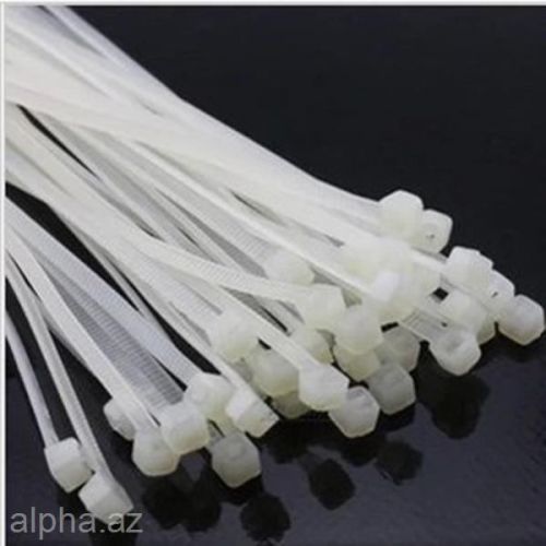 20pcs 15cm White Fixed Lock Binding Wire Rope Extended Nylon Zip Cable Tie Belt