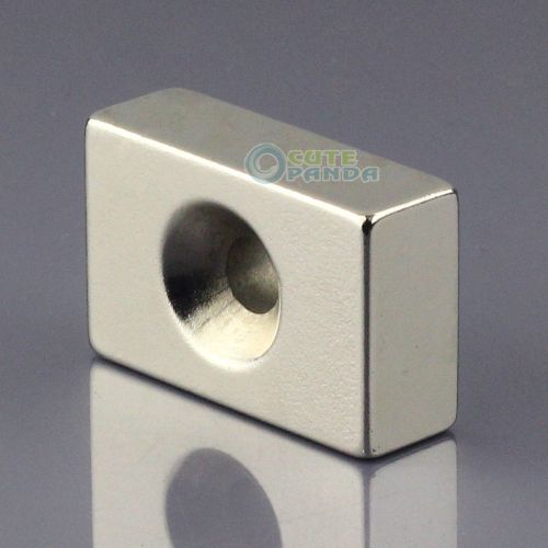 Strong N50 Block Counter Sunk Magnets 30 x20 x10mm Hole 5mm Rare Earth Neodymium