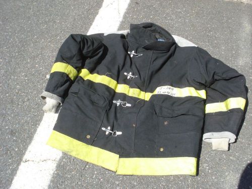Xl 48x35 50x35 big black jacket coat firefighter bunker fire gear firedex..j284 for sale