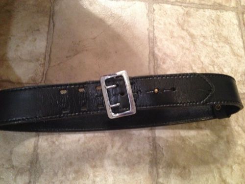 Black leather Safariland duty belt (size 34)