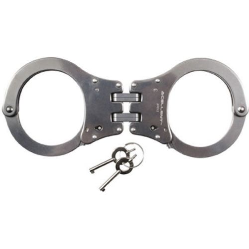 Nij approved stainless steel hinged military police handcuffs for sale