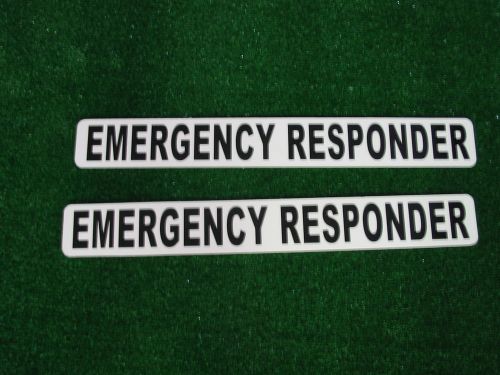 Emergency responder magnetic signs 3x24 for car truck van suv pair fire ems emt for sale