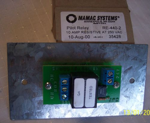 Mamac Systems Pilot Relay RE-440-2 10Amp Resistive AT 250VAC  35428  Bin # 16