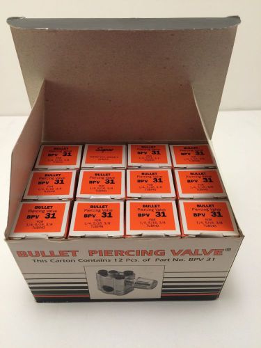 Supco bullet piercing valve new! lot of 12 bpv 31 for 1/4 5/16 3/8 tubing hvac for sale