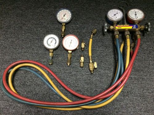 RITCHIE YELLOW JACKET TEST &amp; CHARGING MANIFOLD FOR R-22, R-12 &amp; R-502