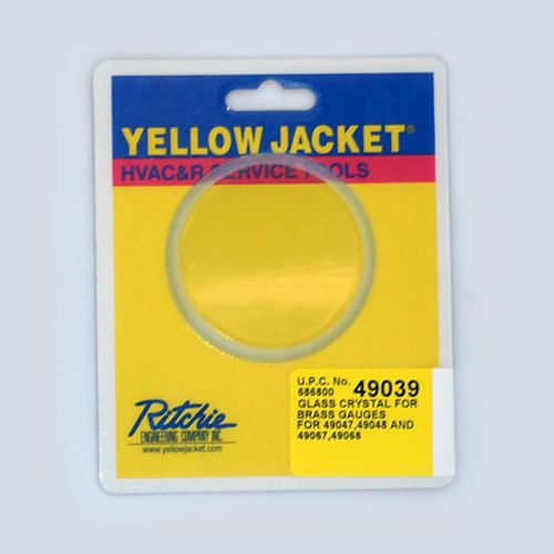 Yellow Jacket 49039 Glass Crystal for Brass Gauge