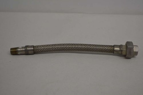 NEW MALE FEMALE 9IN LENGTH 3/8IN NPT STAINLESS BRAIDED HYDRAULIC HOSE D353133