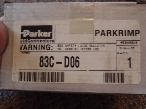 Parker hydraulic hose crimping die 83c-d06 3/8&#034; yellow for 71 series fittings for sale