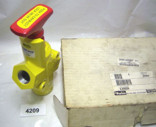 (4209) parker manual lock-out valve lv60a  3/4&#034; 250 psi for sale