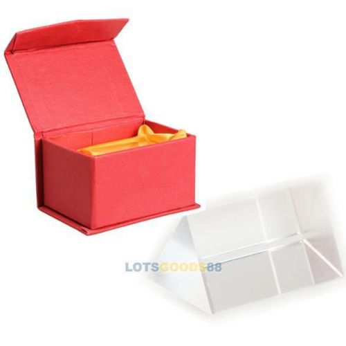 5cm optical glass triple triangular prism refractor physics experiment  ls4g for sale