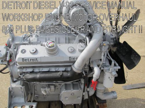 DETROIT DIESEL V-92 SERVICE MANUAL REPAIR ENGINE OVERHAUL MANUAL