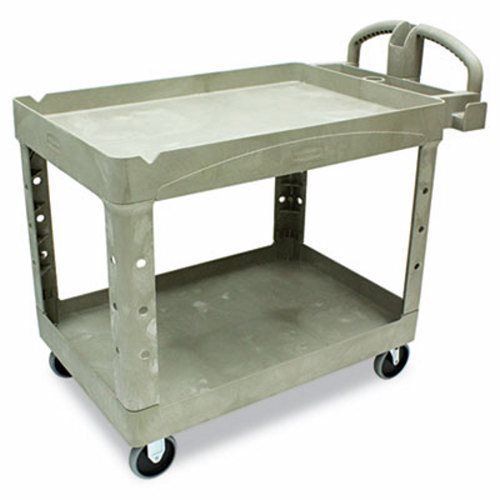 Rubbermaid Commercial Heavy-Duty Utility Cart, 2-Shelf, Beige (RCP452088BG)