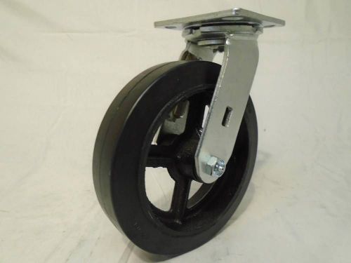8&#034; x 2&#034; swivel caster w/ rubber wheel on steel hub 500lb tool box for sale